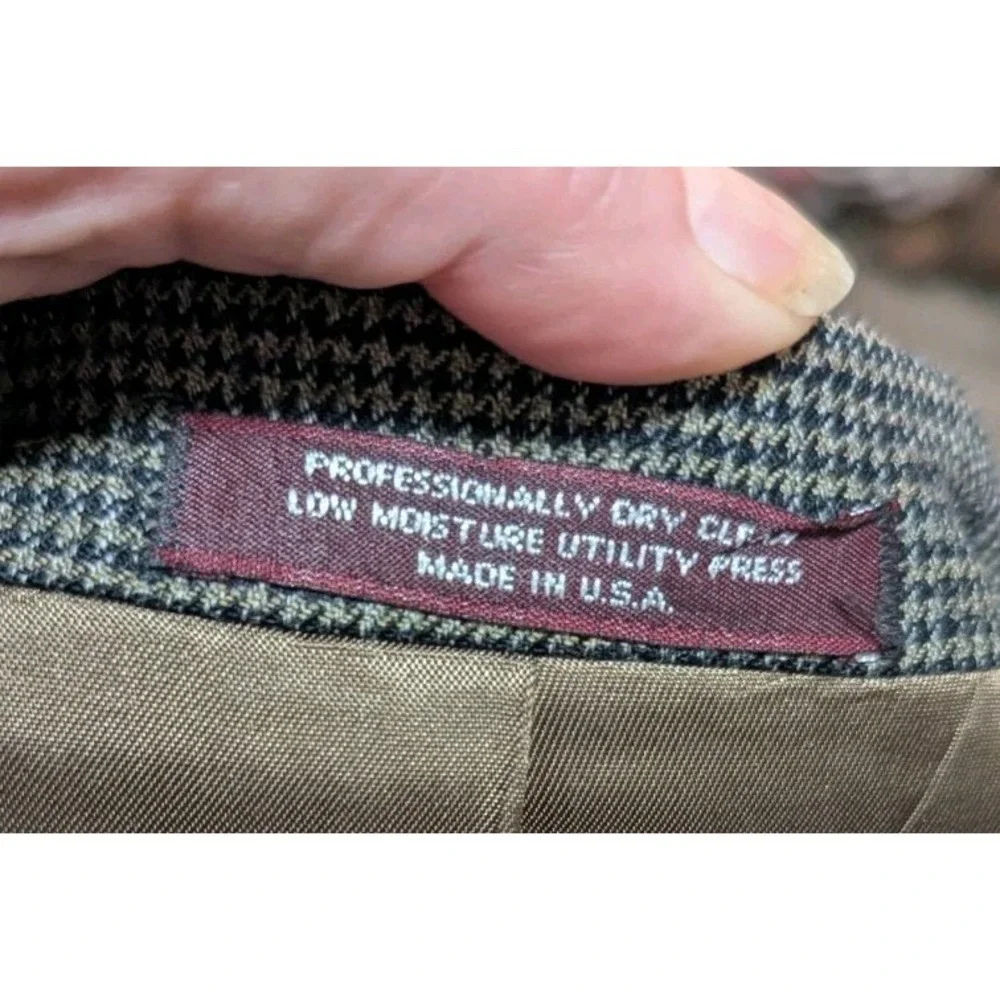 Vtg Evan Picone Wool 48 R Brown TWEED BLAZER SPORTS COAT USA Union Made Timeless